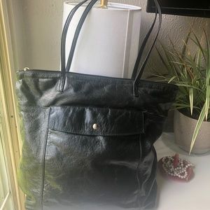 Black Leather Tote